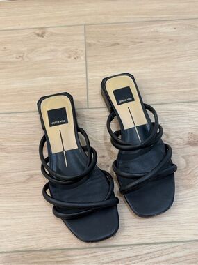 Dolce Vita Black Coiled Strap Slide Sandals